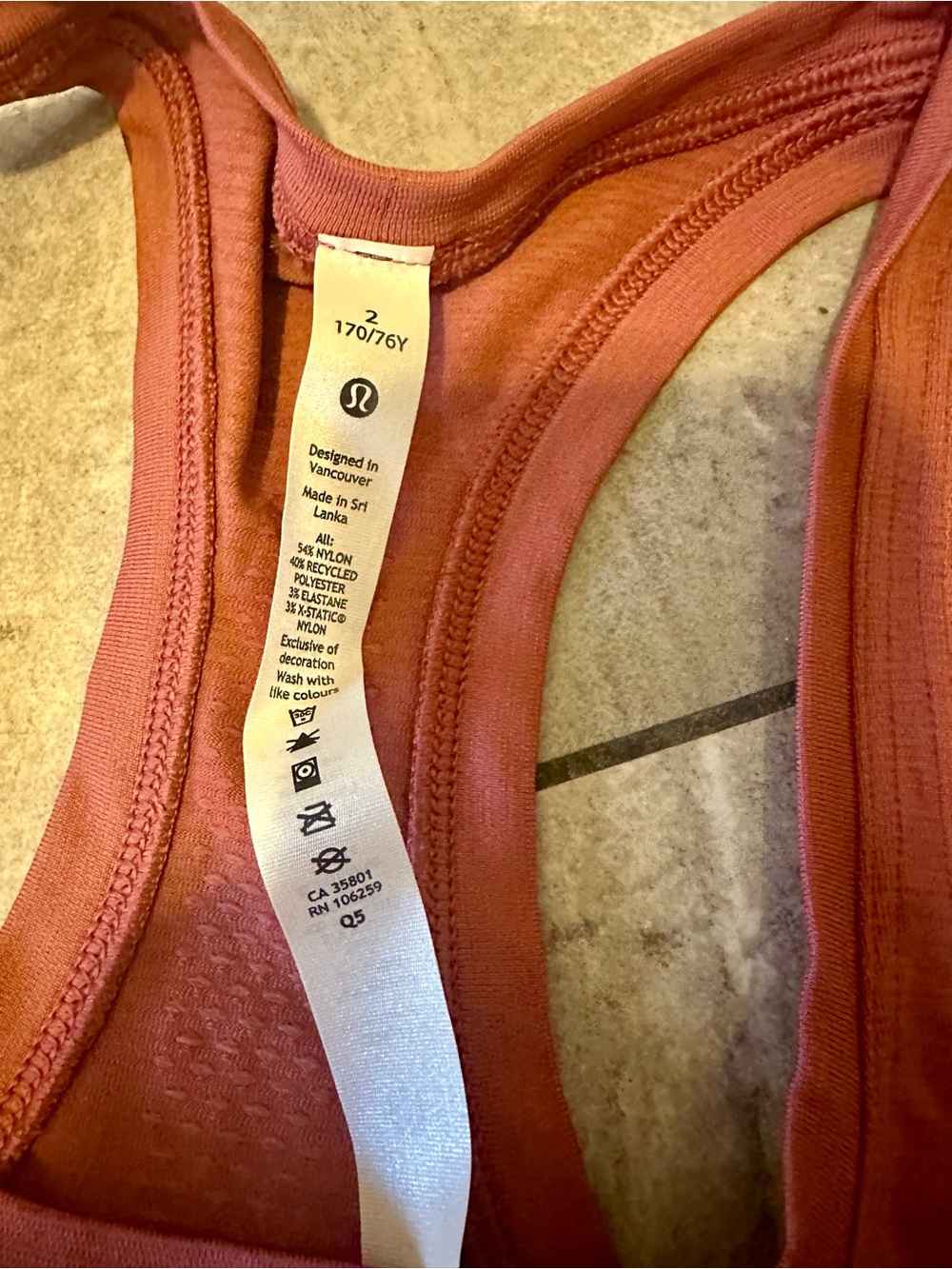 lululemon athletica Rust-Colored Racerback Tank - Picture 3 of 3
